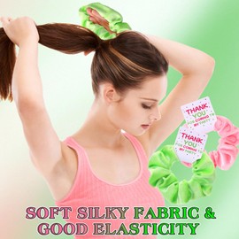 Yuxung 12 Sets Witch Party Favors Gift Pink and Green Hair Scrunchies Hair Tie Crown & Witch Hat Movie Fan Gifts Hair Accessories for Teen Themed Birthday Party Inspirational Thank You Gifts