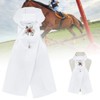 3PCS Combed Cotton White Adults Children Horse Riding Collar Flower