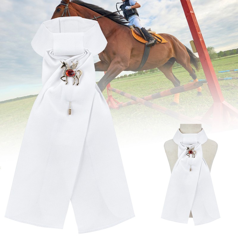 3PCS Combed Cotton White Adults Children Horse Riding Collar Flower