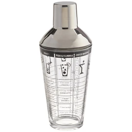 Franmara 8151-BX Recipe Cocktail Shaker, Stainless Steel/Glass