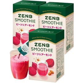 【 飲むスーパーフード 】ZENB ゼンブ スムージー 粉末 ビーツ＆アーモンド 3箱30袋 シェイク [ 低糖質 朝食 ダイエット 中の ドリンク 置き換え 食物繊維 妊娠中 授乳中 葉酸 カリウム ポリフェノール 鉄分]