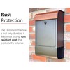 NACH Dominion Locking Mailbox with Newspaper Holder, Wall Mount Mailboxes