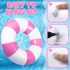6 Pcs Large Swim Ring with Handles 47.24 Inch 35.43