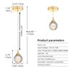 JoollySun Modern Crystal Pendant Light: Mini Gold Hanging Light Fixture