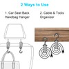 Wisdompro Car Storage Hooks, 2-Pack, Seat Headrest Luggage Hanger, Shopping