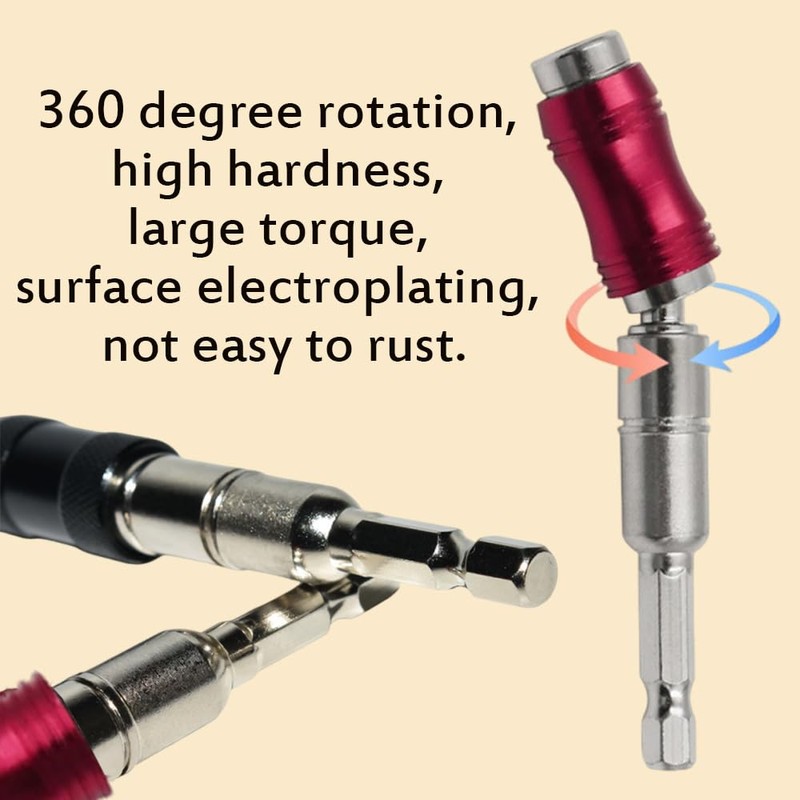 Chenshuo Magnetic Swiveling Bit Tip Holder,Magnetic Pivot Drill Frame,Universal Magnetics