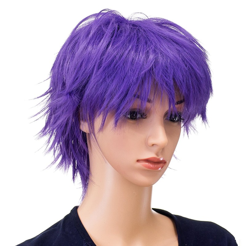 SWACC Unisex Fashion Spiky Layered Short Anime Cosplay Wig for
