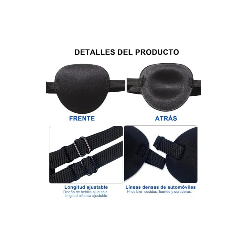 6 Piezas Parches de Ojos 3D, Parches para Ojos Médicos