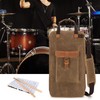 Damero Drum Stick Bag, Waxed Canvas Mallets Percussion Bag with