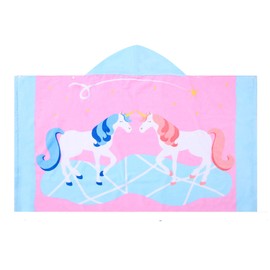 Bavilk Kids Bath Towels, Kids Towel Girls Boys Hooded Beach,Bathroom,Pool Swim Towels 30 × 50 INCH Large Size Ultra Absorbent Cute Cartoon Animal Full Vitality 100% Cotton Wearable Wrap for Child