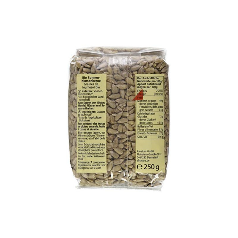 Alnatura Organic Sunflower Seeds, 250 g