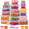 RockBerry 46 PCS Food Storage Containers with Lids Airtight- Plastic