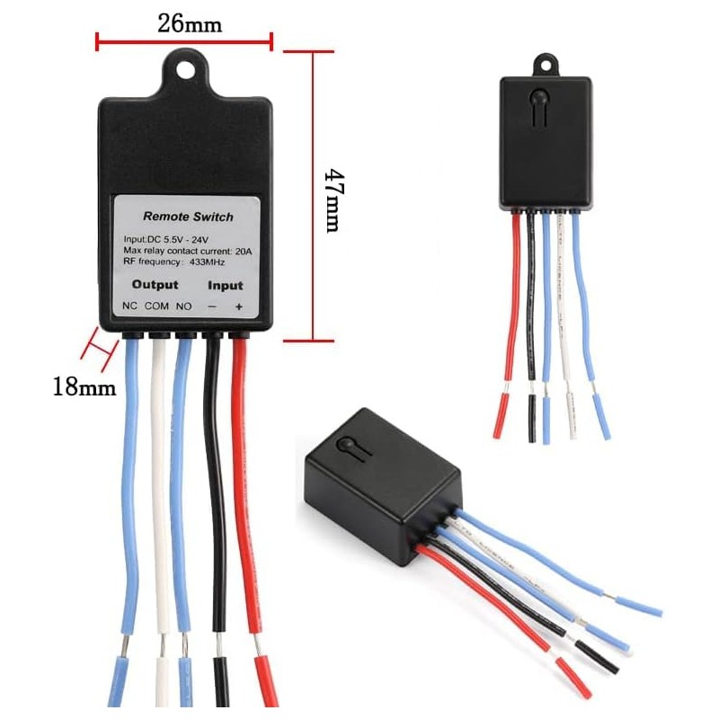 QIACHIP Mini 433Mhz Wireless Remote Control Switch DC 6V 12V