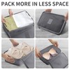 Teynewer 6PCS Travel Organiser Packing Bags Packing Cubes Set Durable
