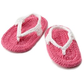 Jefferies Socks unisex baby Newborn My First Flip Flops Casual Sock, White/Bubblegum, 1-3 Months US