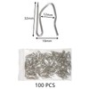 100 PCS Stainless Steel Curtain Hook Pins,Drapery Pin Hooks