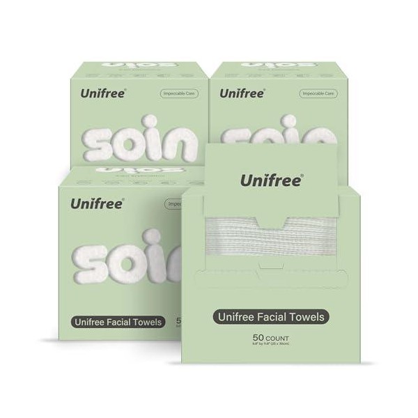 Unifree Facial Towels Promax I Clean Facial Tissues in Box,