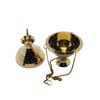 Brass Hanging Censer, Charcoal Incense Burner with Chains, 7" High