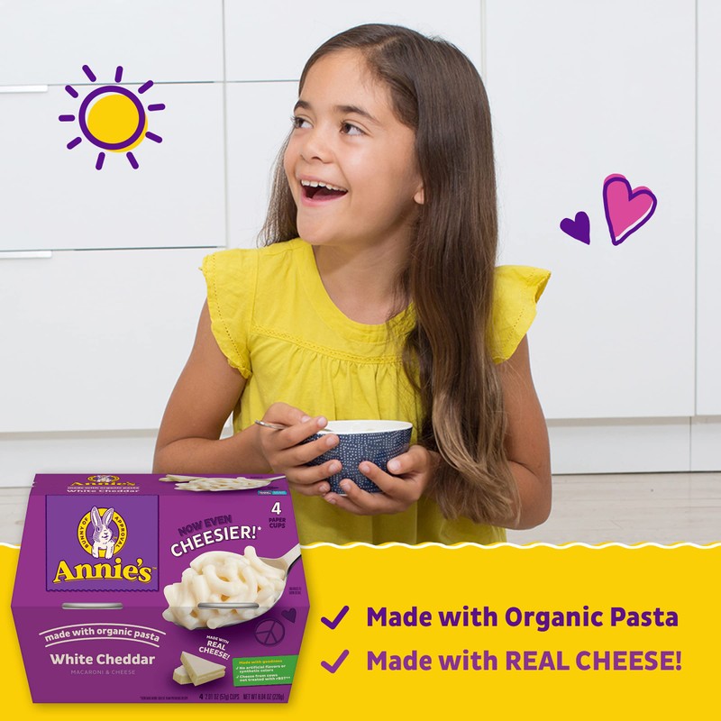 Annie's White Cheddar Microwave Mac and Cheese with Organic Pasta,