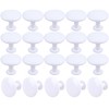 HUGOLEM Pack of 20 Round Mushroom Shape Drawer Pulls Varnish