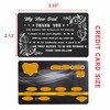 Richesele New Dad Wedding Gifts - Engraved Wallet Card for