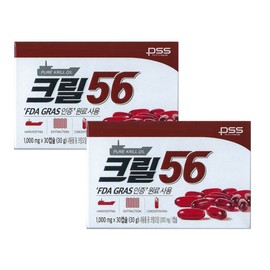 Pulseus 크릴56 크릴오일 1000mg x 30캡슐 x 2개 / 써클 Krill56 Krill Oil 1000mg x 30 Capsules x 2 packs / Circle