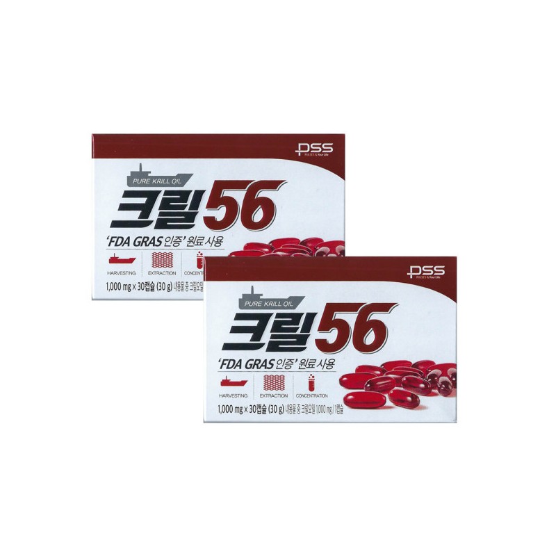 Pulseus 크릴56 크릴오일 1000mg x 30캡슐 x 2개 / 써클