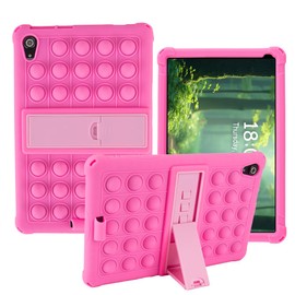Case for Urao C107 Tablet, 10.1 inch Tablet Case Soft Silicone for ‎2024 Urao C107 Tablet, Jeazans OC101 Tablet, Kids Friendly Soft Silicone Adjustable Stand Cover for C107 10.1 inch (Pink)