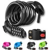Bike Lock, Bicycle Lock with 5-Digit Code,Cadenas Velo,1.2M/4FT Combination Cable