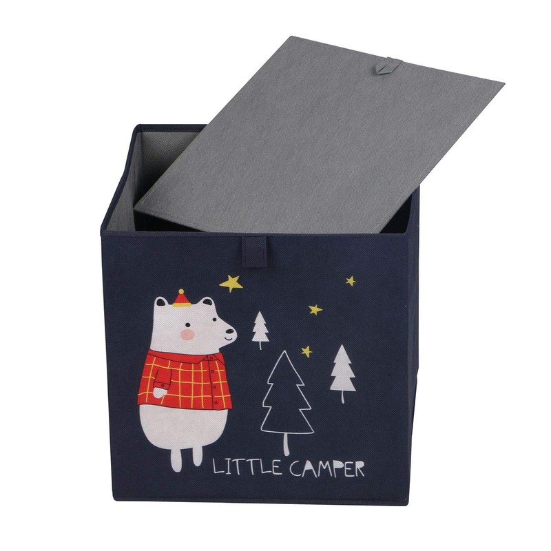 IDIMEX Bear-2 Folding Storage Box, Storage Box, Fabric Box, Shelf