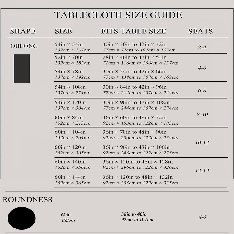 Xirggur Rectangle Table Cloth, Waterproof Heavy Duty Vinyl Tablecloths, Wipeable