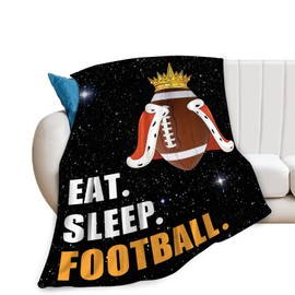 American Football Blanket Plush Cozy Sports Throw Blankets for Girls Boys Women Men Kids Flannel Fleece Ultra Soft Fuzzy Party Blanket Gifts for Bed 50"X40"