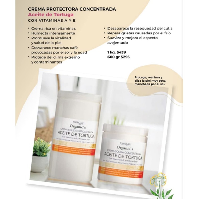 CREMA SOLIDA ACEITE DE TORTUGA 600 GR