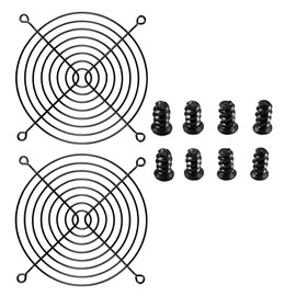 Nivithi Fan Grille 120 mm Protective Cover Black with Screws Fan Cover for Fan Grille Pack of 2