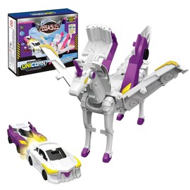 MACULPER Unicorn Robot Unicorn Car Toy Unicorn Toy Unicorn Robot Transforming Children Transforming Toys for Collision Deformation Combined Robot from 6 7 8 9 Years