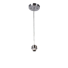 Aspen Creative, Satin Nickel 21057-09-1, One Indoor Pendant Light Kit, 6' SVT Clear Cable, E26 Lamp Socket