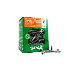 SPAX #10 x 3" Exterior Flat Head Deck Wood Screws Construction Torx T-Star Plus (335 EA) 5 LB Bit Included Rust Resistant