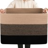 OIAHOMY 108L Super Large Blanket Basket, 25”x16”x16” Rectangle Woven Baskets