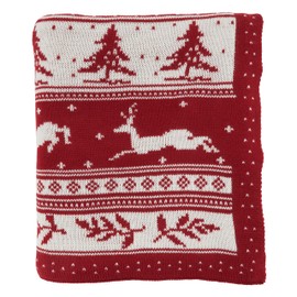 SARO LIFESTYLE Christmas Knit Throw Blanket