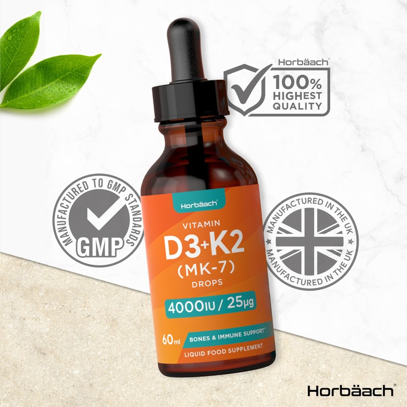 Vitamin D3 K2 Drops | 60mL | High Strength Vitamin