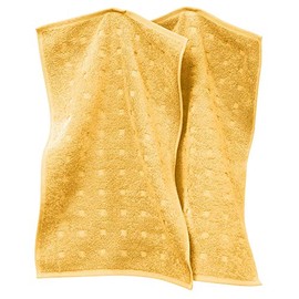 Möve Quadretti Walk Terry Guest Towel 30 x 50 cm Yellow Pack of 2