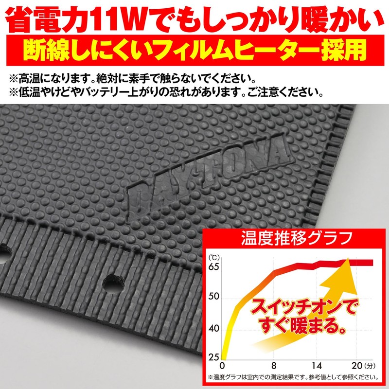 Daytona 15527 Motorcycle Grip Heater, Wrap Type, USB Type, Hot