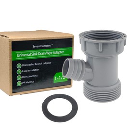 Dishwasher Drain Pipe Hose Adapter Wye, Kitchen Sink Pipe Adapter Branched Dishwasher Tailpiece Y-Shaped Strainer Connection for Tubular Drain Applications 1-1/2 Inch (Y-Shaped)