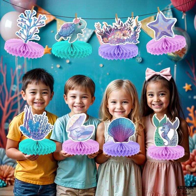 KatchOn, Mermaid Party Centerpieces - Pack of 12 | Under