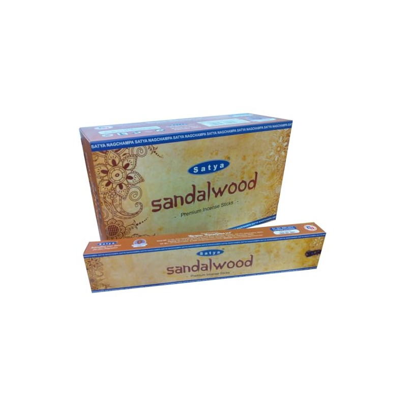 SATYA Premium Sandalwood Incense Cleansing Incense Incense 12 Box Set