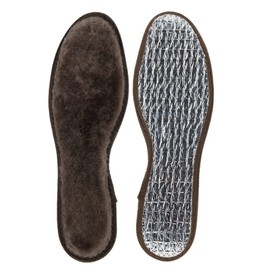 Real, Warm Lambskin Insole, Brown, with Aluminium Base I Size 8 I 26 cm, Protects Against Hard, Cold Ground (8 UK)