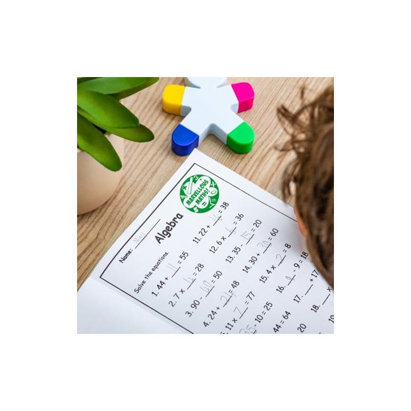 Superstickers Teacher Stamp - Marvellous Maths Cloud Design - Green
