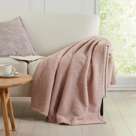 Springtree Home Micro Plush Throw Blanket | Thick Faux Fur Blanket | Pink Throw Blanket | Warm Christmas Blanket | Perfect Throw Blanket for Couch Year Round | Fluffy Blanket | Willow Collection