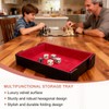 Dice Tray PU Leather Mat Magnetic Folding Dice Rolling Tray