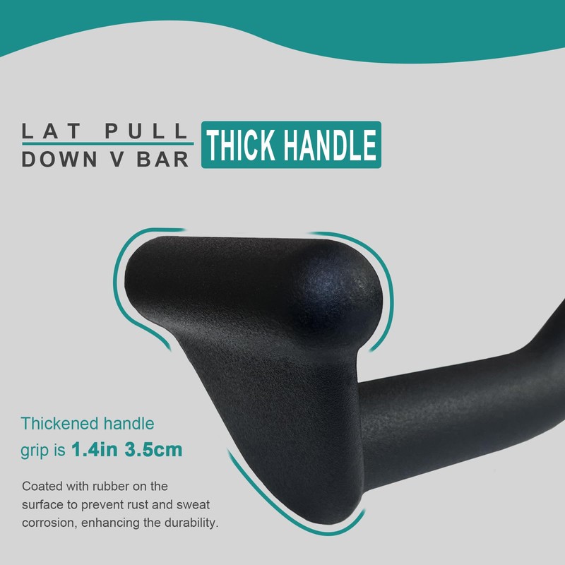 BLUSLM Lat Pull Down Bar T bar Row Attachment，V Bar